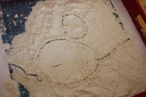 bonhomme de neige,farine