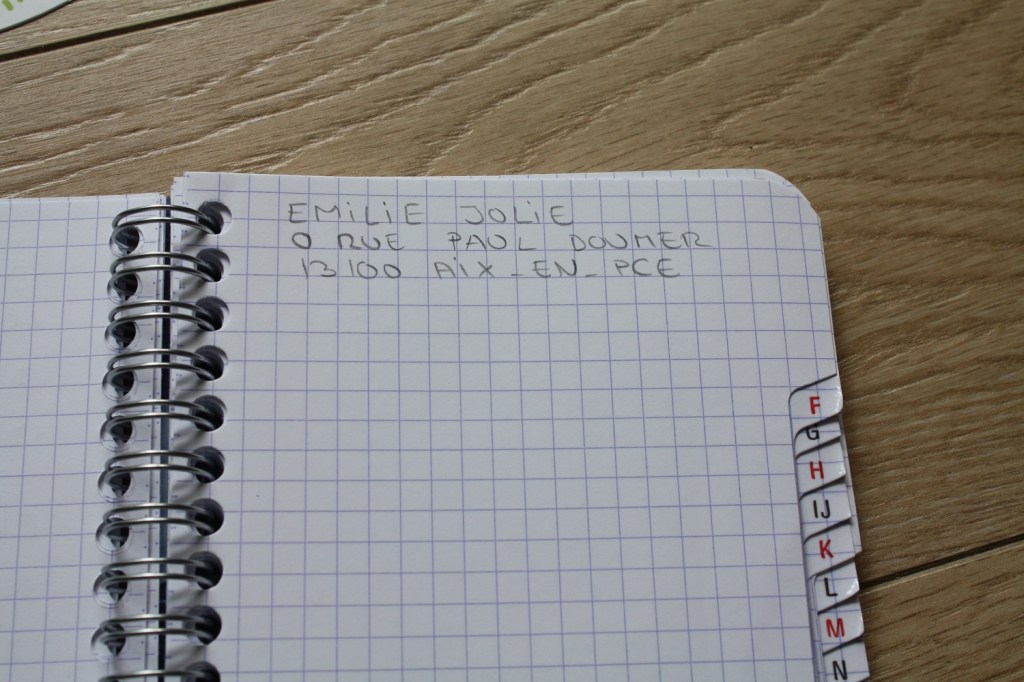 carnet adresse,courrier,enfant,écrire aux copains