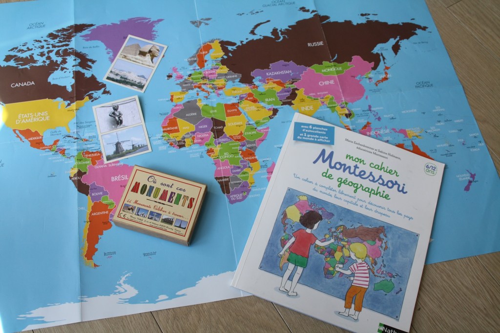 apprentissage coschooling géographie continents pays monuments