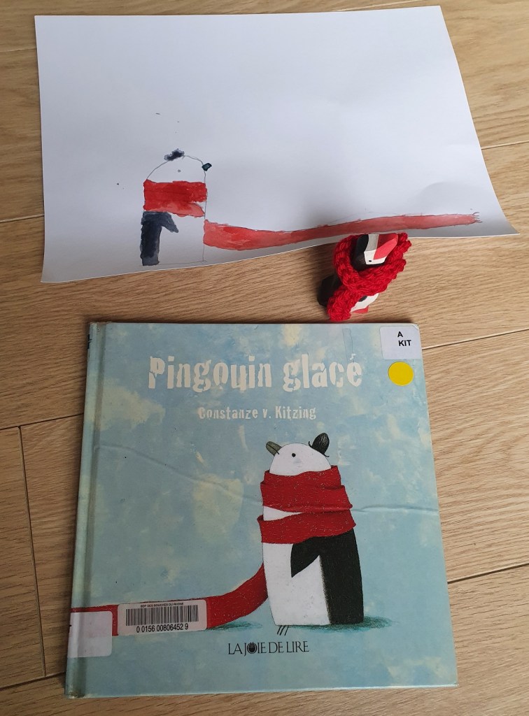 livre enfant pingouin glacé la joie de lire aquarelle peinture
